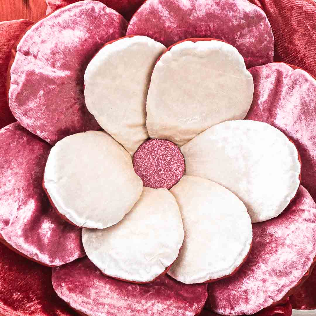 Charming Rose-Shaped Cushion Cover
