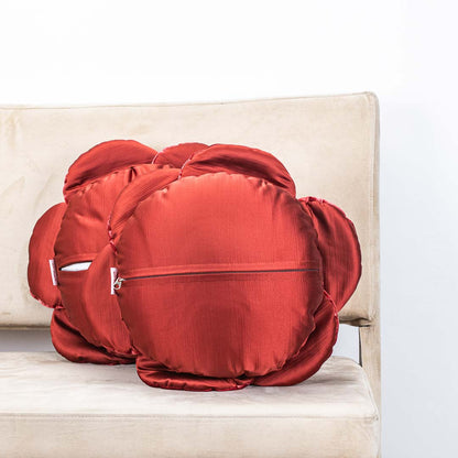 Charming Rose-Shaped Cushion Cover