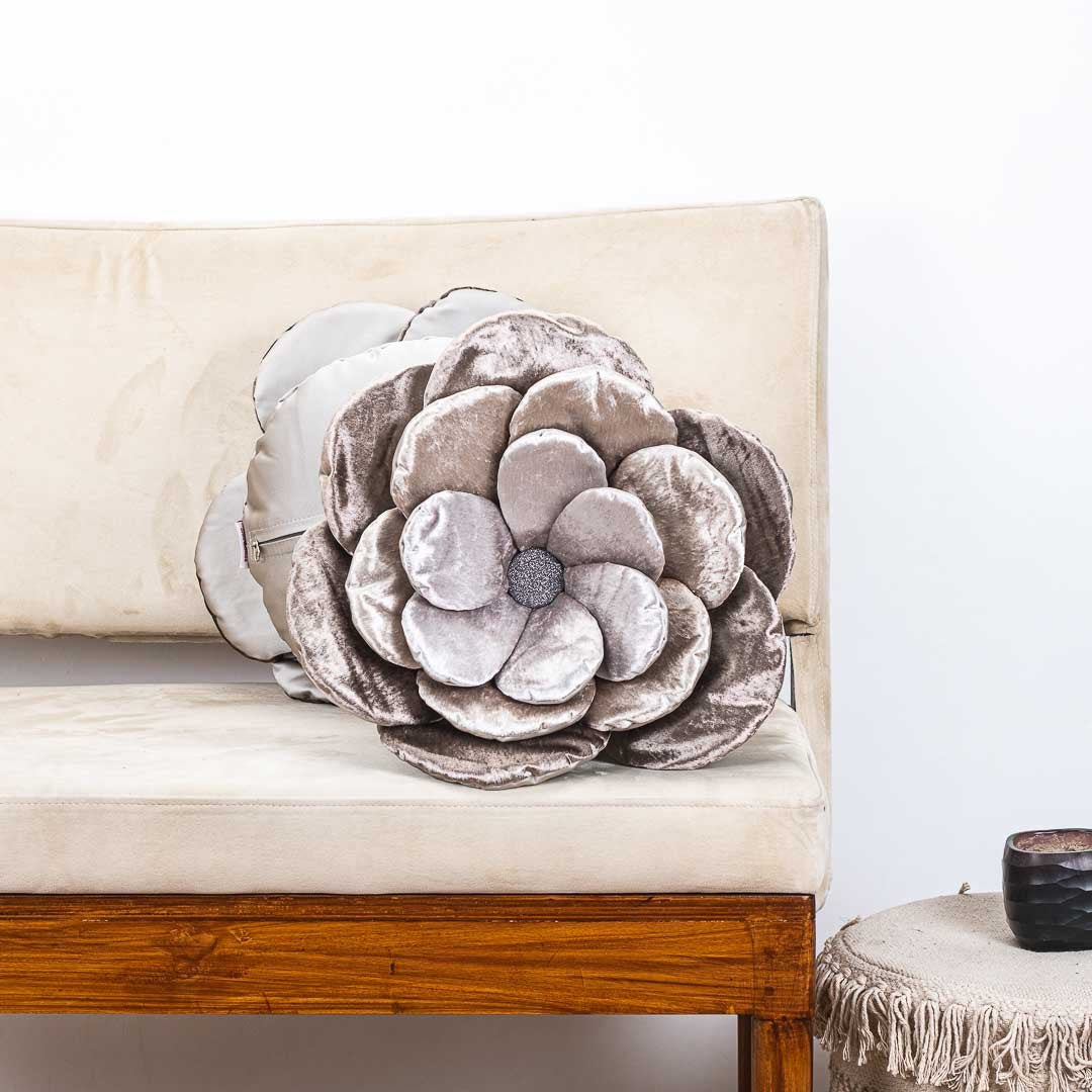 Charming Rose-Shaped Cushion Cover