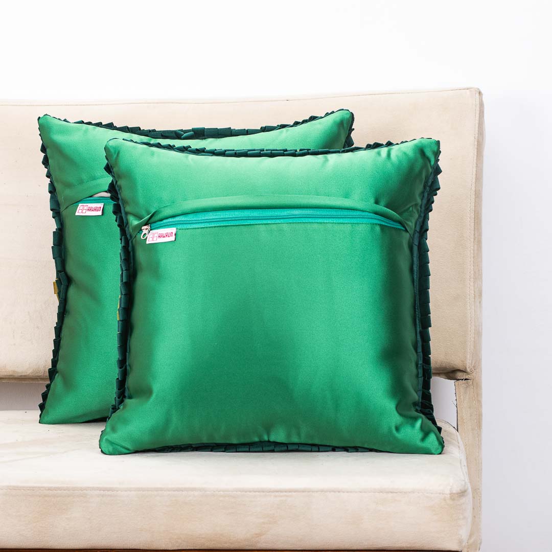 Spiral Design Velvet Shaded Cushion Cover