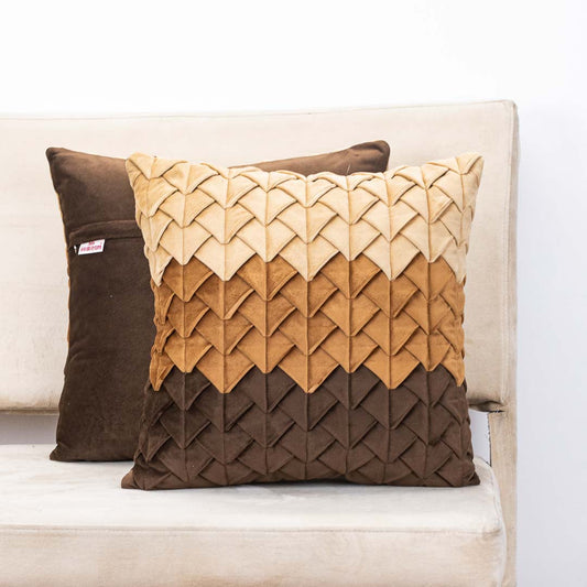 Premium Velvet Shaded Pineapple Textured Cushion Cover