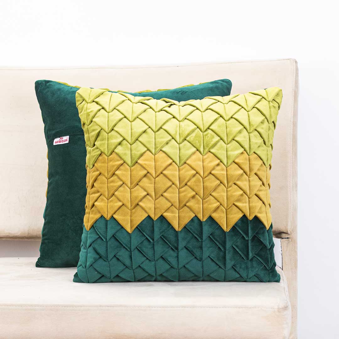Premium Velvet Shaded Pineapple Textured Cushion Cover