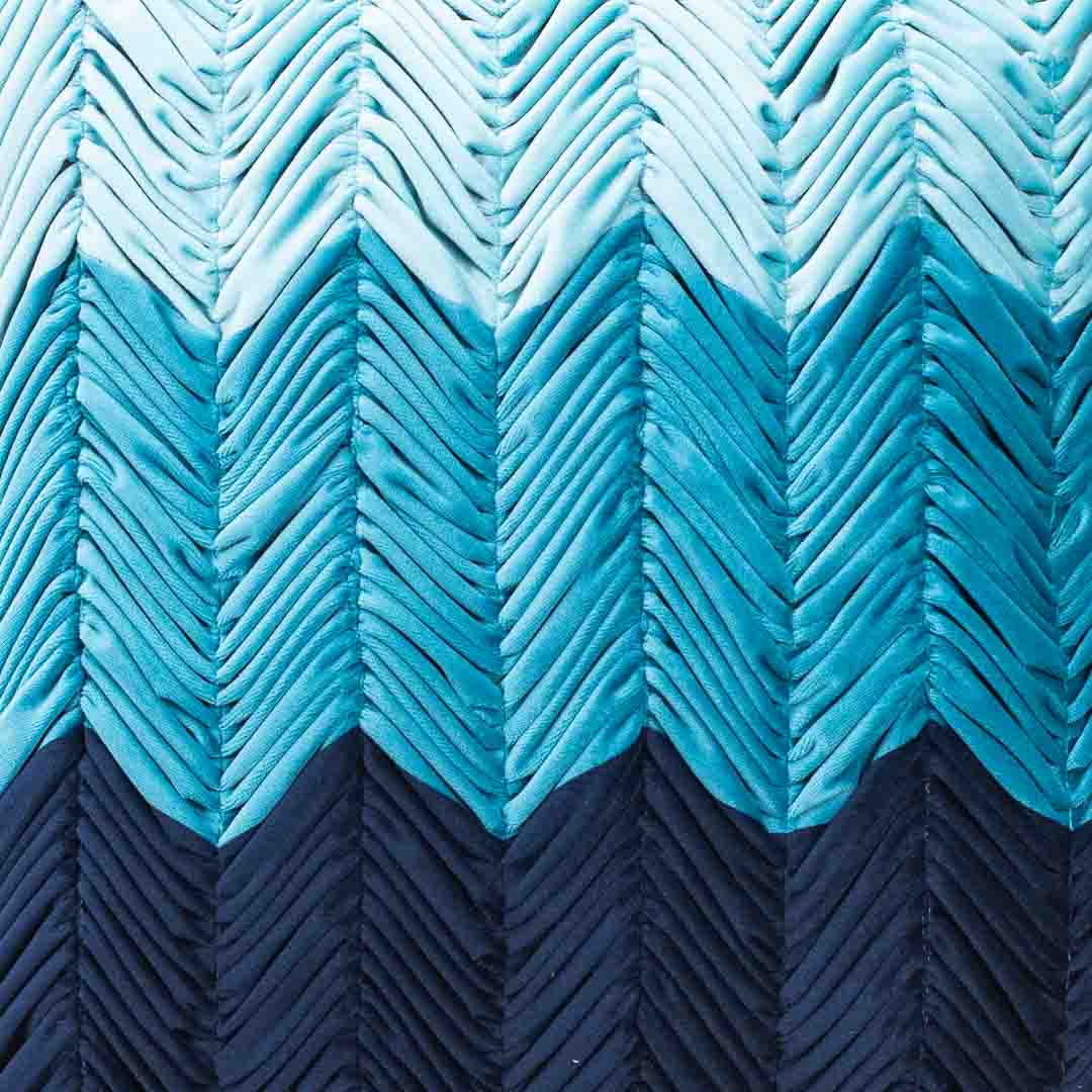 Premium Shaded Gathered Zig-Zag Design Cushion Cover
