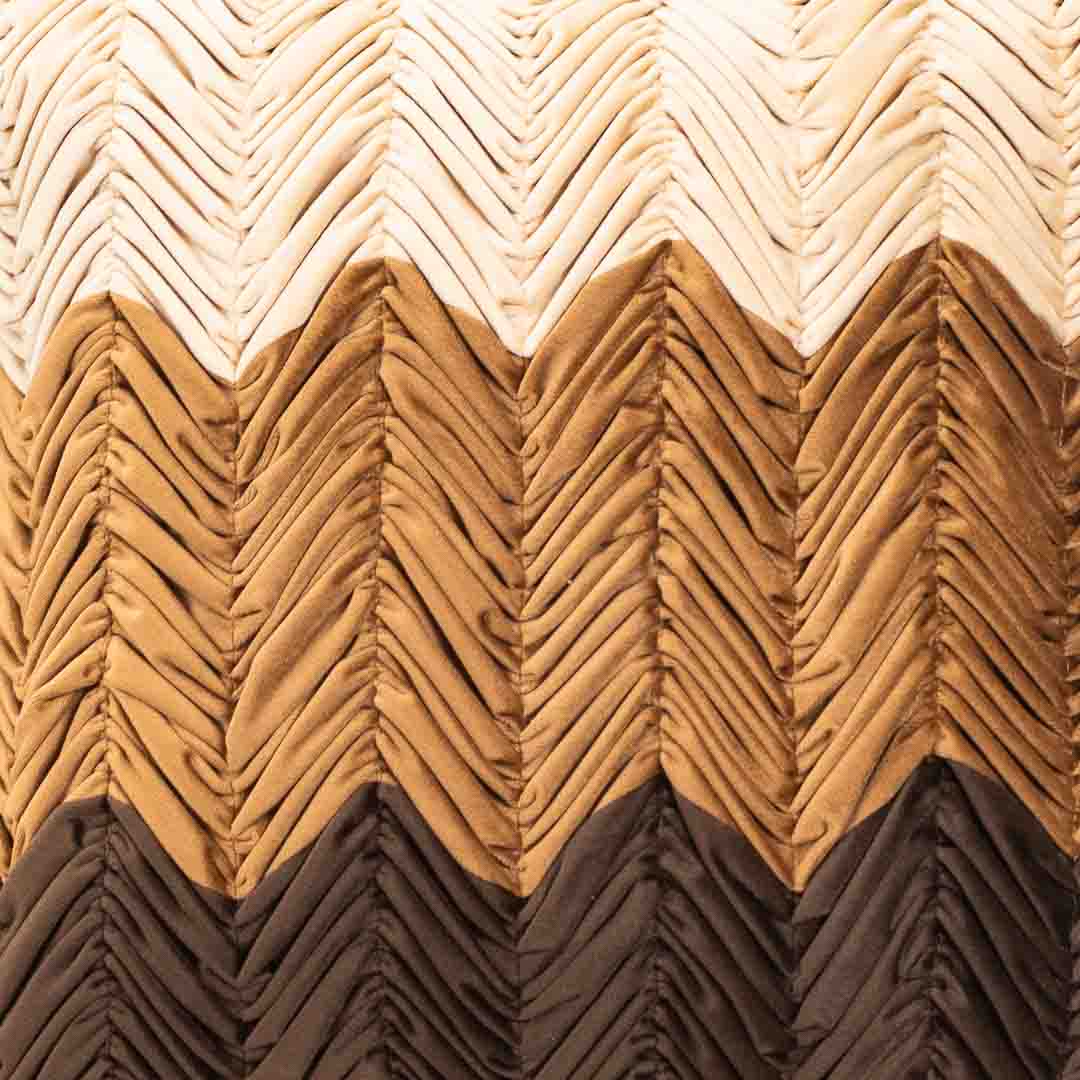 Premium Shaded Gathered Zig-Zag Design Cushion Cover