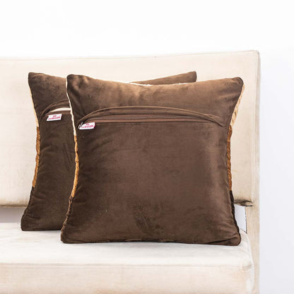 Premium Shaded Gathered Zig-Zag Design Cushion Cover