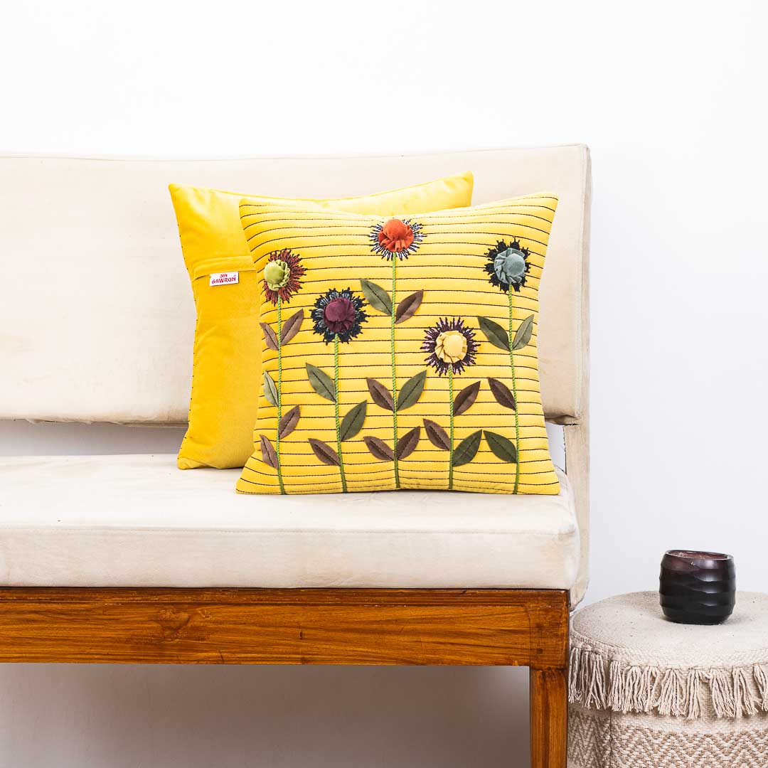 Captivating Flower Bloom Cushion Cover