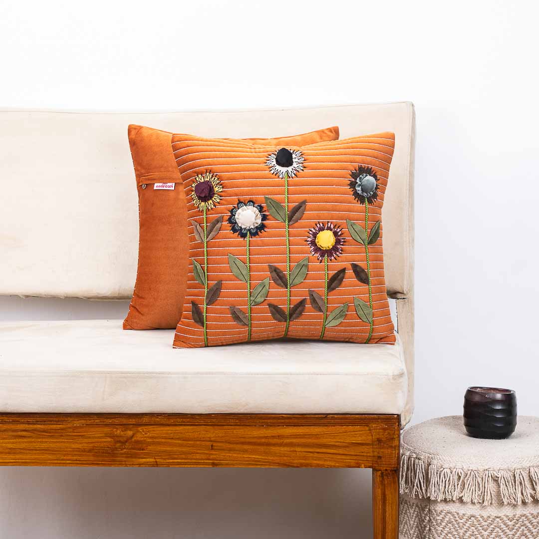 Captivating Flower Bloom Cushion Cover