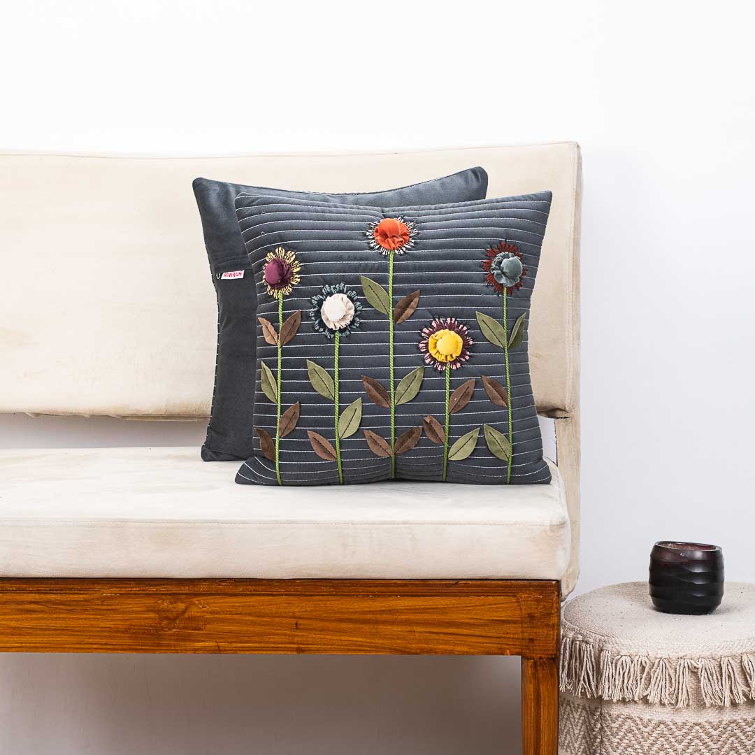 Captivating Flower Bloom Cushion Cover