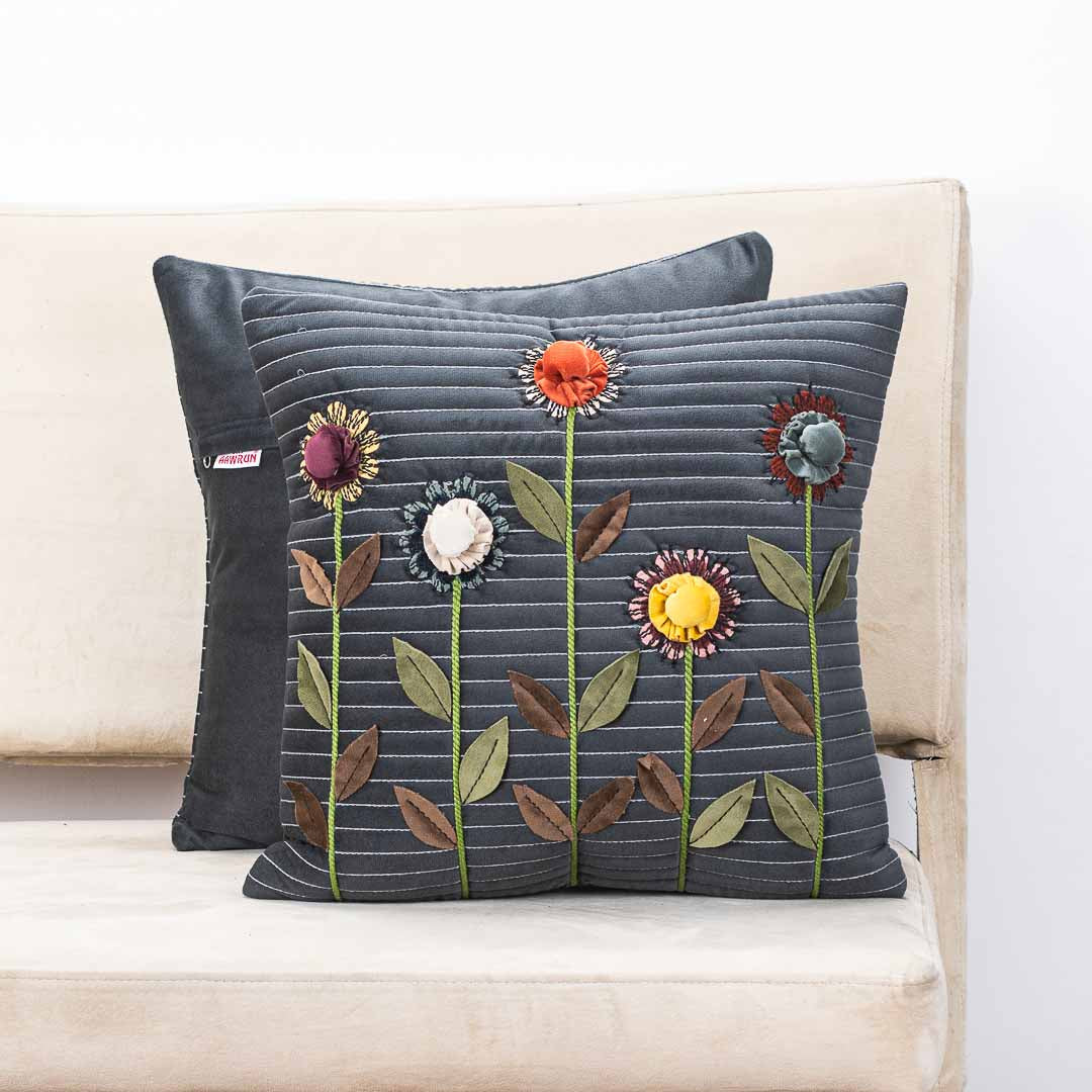 Captivating Flower Bloom Cushion Cover