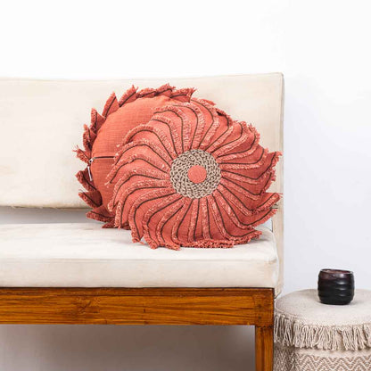Premium Handmade Jute Chakri Cushion Cover