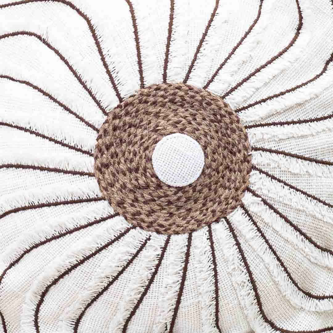 Premium Handmade Jute Chakri Cushion Cover