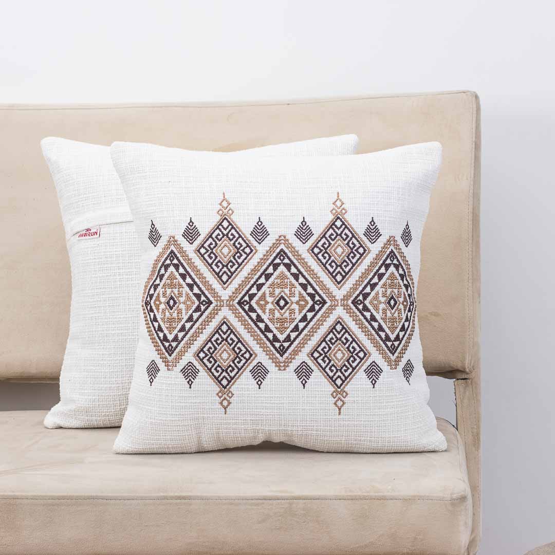 Premium Heritage Embroidery Center Cushion Cover