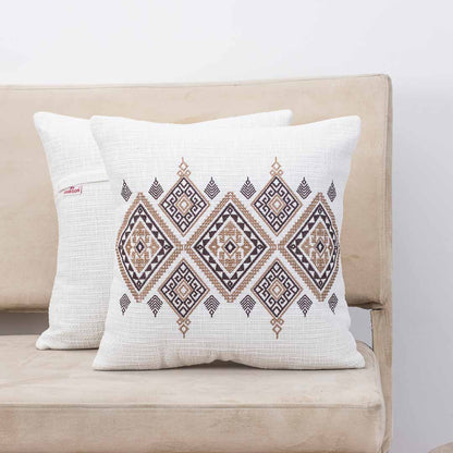 Premium Heritage Embroidery Center Cushion Cover