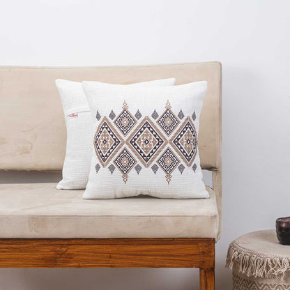Premium Heritage Embroidery Center Cushion Cover