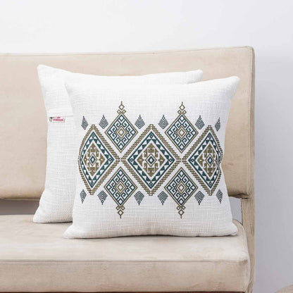 Premium Heritage Embroidery Center Cushion Cover