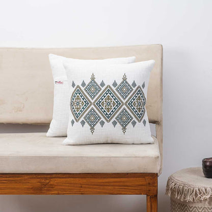 Premium Heritage Embroidery Center Cushion Cover
