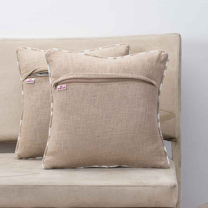 Premium Slub Cotton Four Knots Cushion Cover