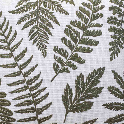 Premium Fern Leaves Embroidery Cushion Cover
