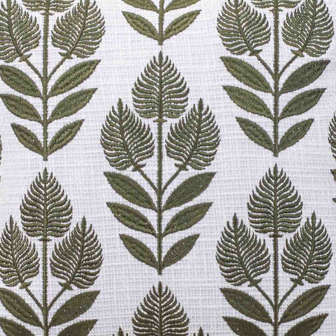 Premium Botanic Elegance Embroidery Cushion Cover