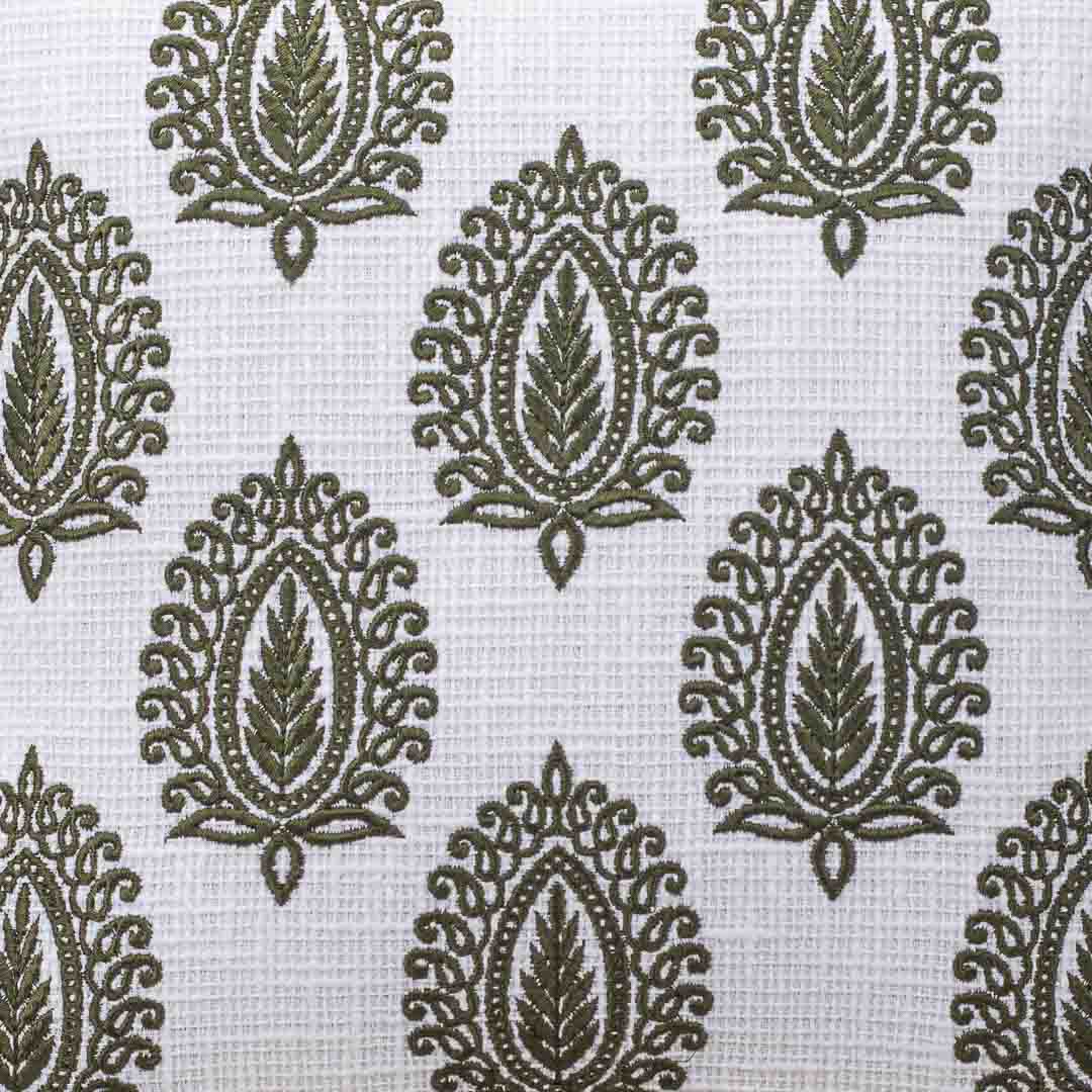 Premium Mystic Paisley Embroidery Cushion Cover