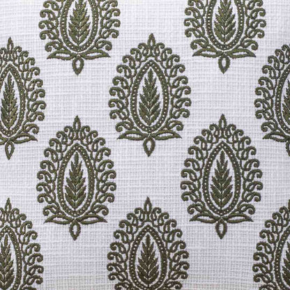 Premium Mystic Paisley Embroidery Cushion Cover