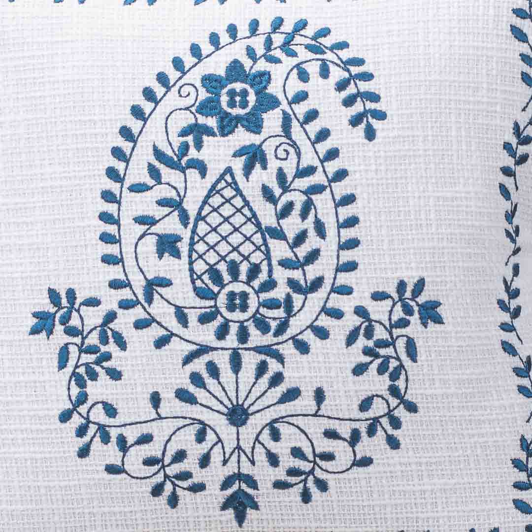Premium Asian Paisley Bale Frame Embroidery Cushion Cover