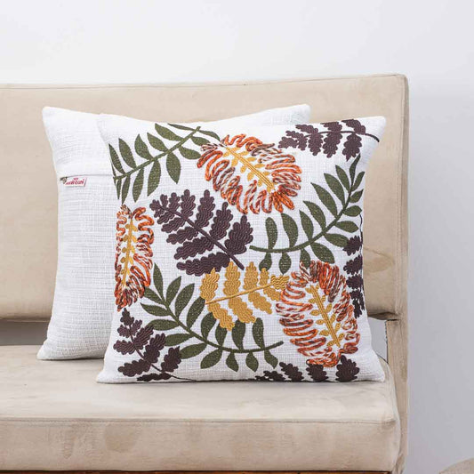 Premium Leaves Tapestry Embroidery Cushion Cover