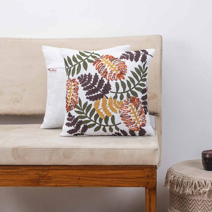 Premium Leaves Tapestry Embroidery Cushion Cover