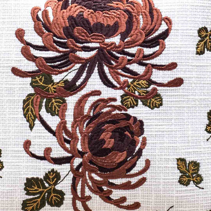Premium Autumn Bloom Embroidery Cushion Cover