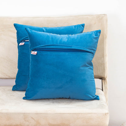 Premium Block Zari Quilted Cushion Cover