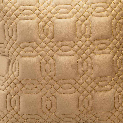 Premium Block Zari Quilted Cushion Cover