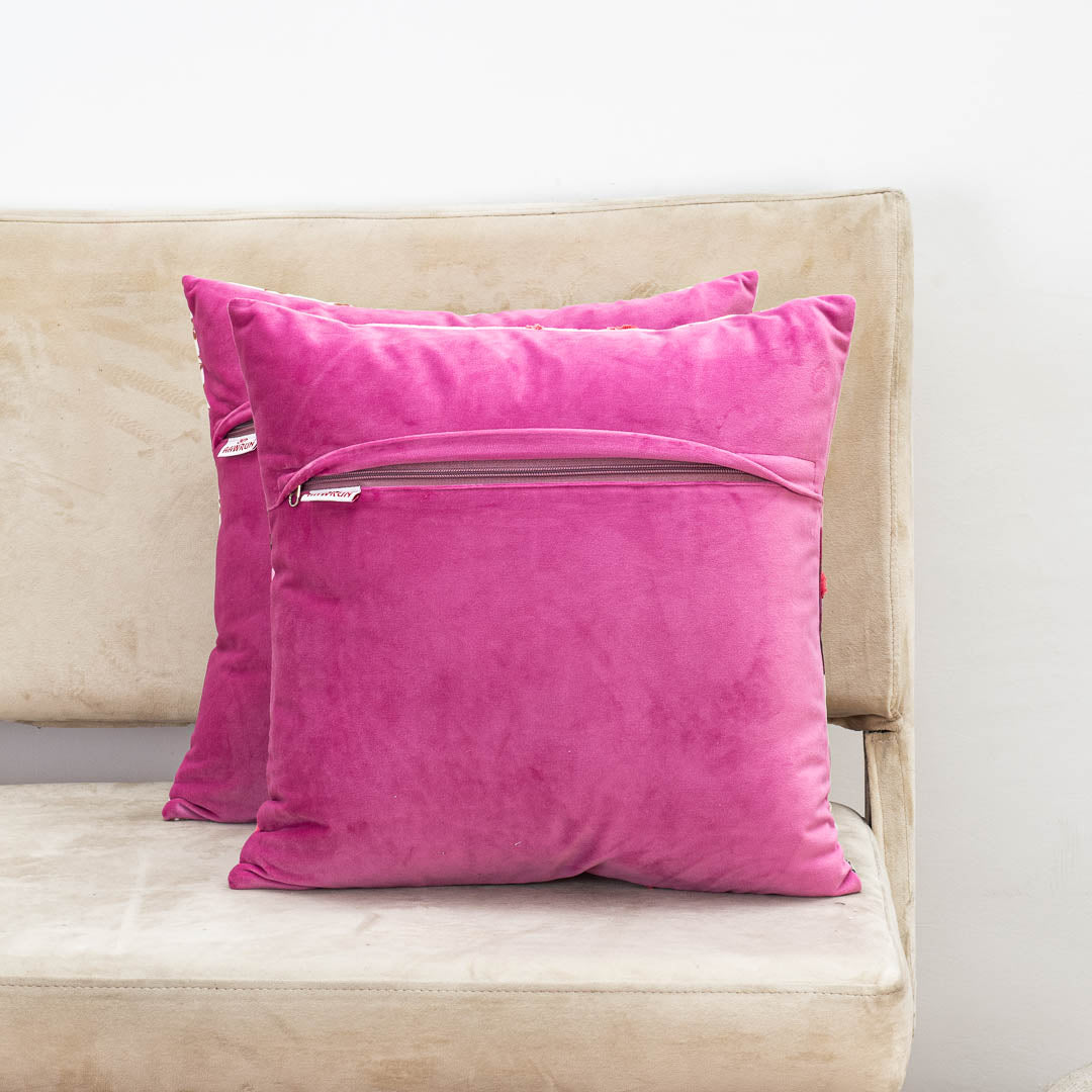 Premium Peacock Poem Cushion Cover