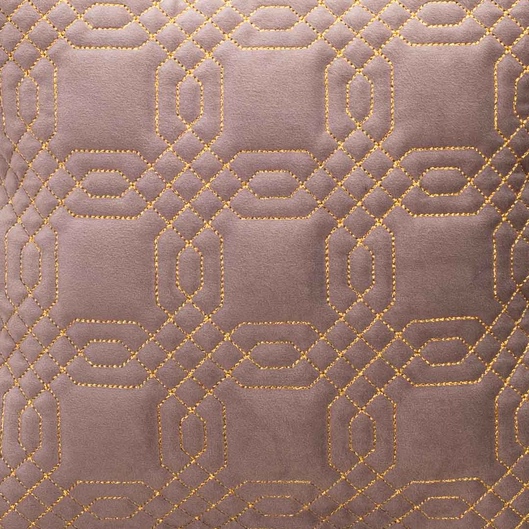 Premium Block Zari Quilted Cushion Cover