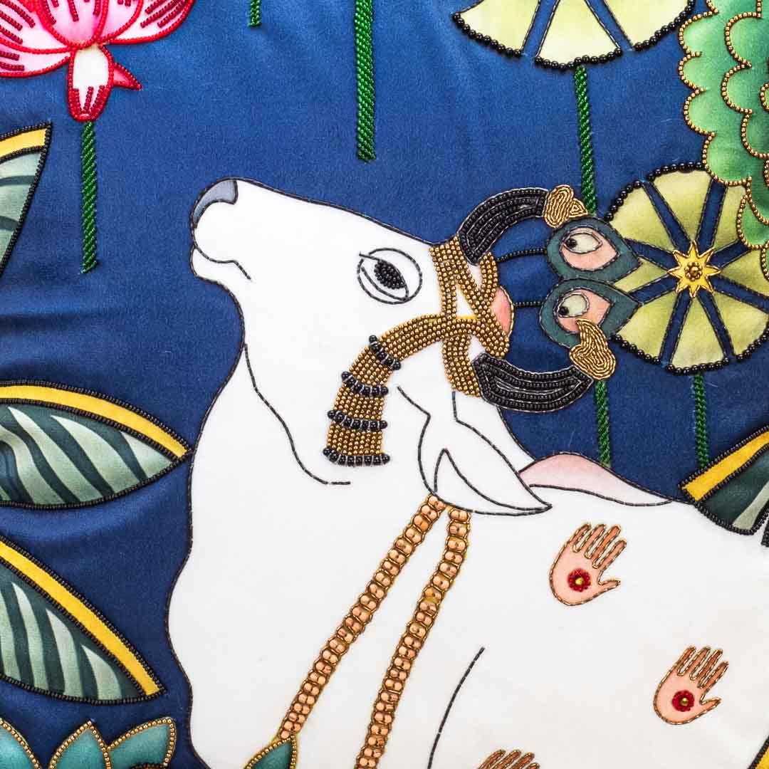 Premium Sacred Nandi Cushion Cover