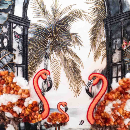 Premium Exotic Flamingos Cushion Cover