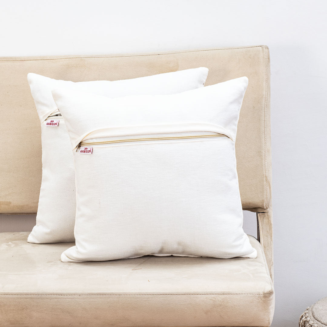 Premium Intricate Floral Embroidery Cushion Cover
