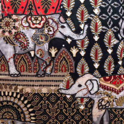 Premium Elephant Caravan Cushion Cover
