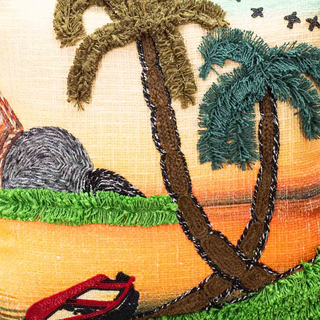Premium Palm Island Cushion Cover