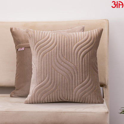 Vapour Pattern Zari Velvet Cushion Covers