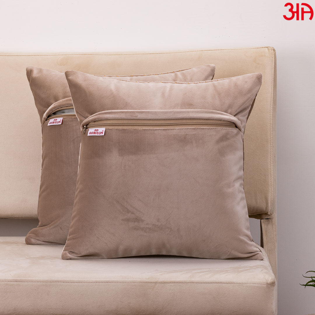 Vapour Pattern Zari Velvet Cushion Covers