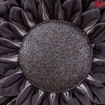 grey sunflower round cushion3