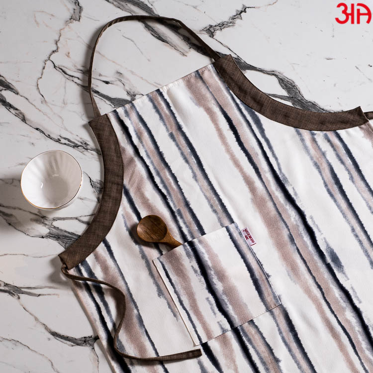 brown black stripe apron6