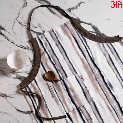 brown black stripe apron6