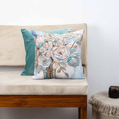 Premium Rose Bouquet Cushion Cover