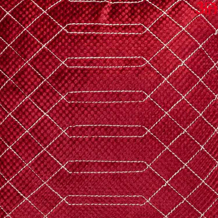 maroon textured crochet cushion cover3